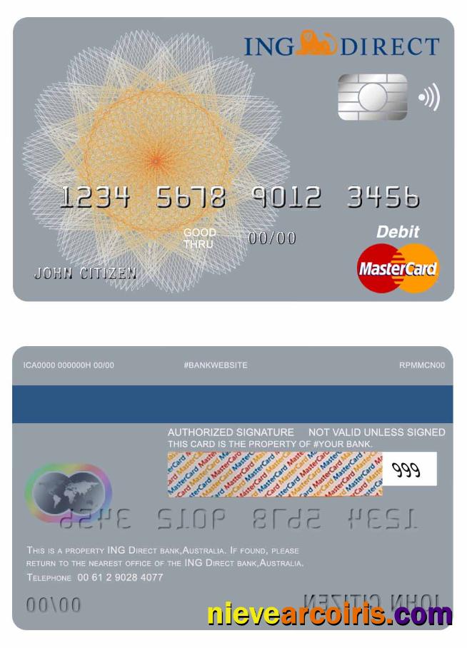Australia Ing Direct Bank mastercard